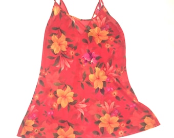 90's tropical slip dress