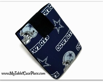Tablet Case, iPad Cover, Dallas Cowboys, NFL, iPad Mini Case, Kindle Fire Case, Tablet Sleeve, Cozy, Handmade, FOAM Padding, Holiday Gift