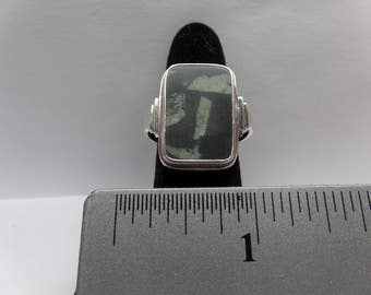 Vintage Sterling Silver Chinese Writing Stone / FEM