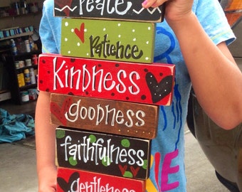 Fruit of the spirit wood sign