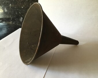 Old vintage tin funnel