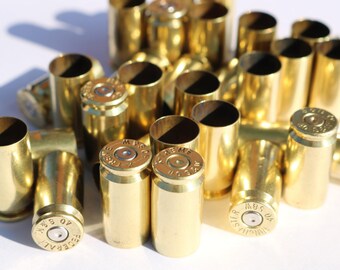 Once Fired Brass 40 caliber - Bullet Brass Casings - 100x for Jewlery making and Reloading