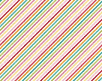Fabric by the Yard -- Fancy Free Stripe in Multi by Lori Whitlock for Riley Blake Designs