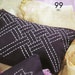Kit Basketweave Sashiko Pouch Kit, Pre-Printed, Pre-made Pouch in Indigo Cotton Fabric, Japanese Sashiko, SK-099