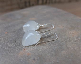 Natural translucent Agate Earrings - unique gem stone jewelry - ethical sourced - handmade in Australia - unique crystal earrings