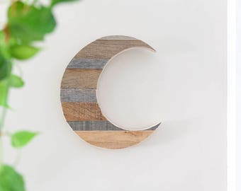 Nursery Decor | Woodland Nursery | Boho Nursery | Moon Child | Moon | Moon Decor | Wood Moon | Nursery Wall Decor | Reclaimed Wood Art
