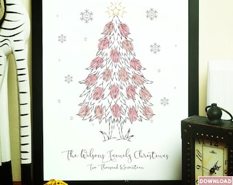 christmas thumbprint tree christmas gift ideas family christmas christmas keepsake christmas memento - Xmas Ideas christmas thumbprint tree christmas gift ideas family christmas christmas keepsake christmas memento - Xmas Ideas