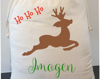 personalised santa sack 40cm x 50cm.