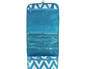 Hanging Cosmetic case monogrammed, personalized cosmetic hanging bag, make up bag, make up, over the door make up bag,make up case,orginizer
