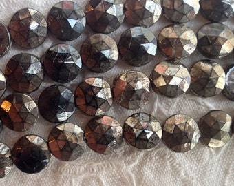 Vintage Antique Silver 9 mm Nailhead - 12 Beads