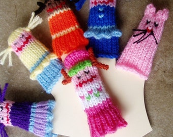 Strawberry Girl and Friends Finger Puppet Set. (Includes 6 finger puppets.)