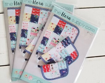 Flora Supply Case - Clover and Violet - Sewing Pattern - PAPER PATTERN