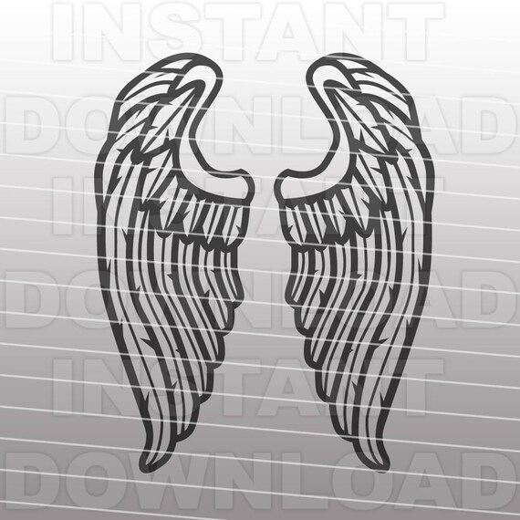 Download Angel Wings-Feathers-SVG File Cutting Template-Clip Art for