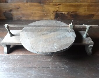 Vintage French Wooden Circle Marking Tool Size Measure Gauge Machinest Builders Craftsman Tradesman circa 1940-50's / English Shop