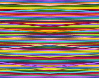 Rainbow Stripes, Blind, Narrow, Wavy Rainbow Stripes, Holiday Tweets by Kim Schaefer for Andover