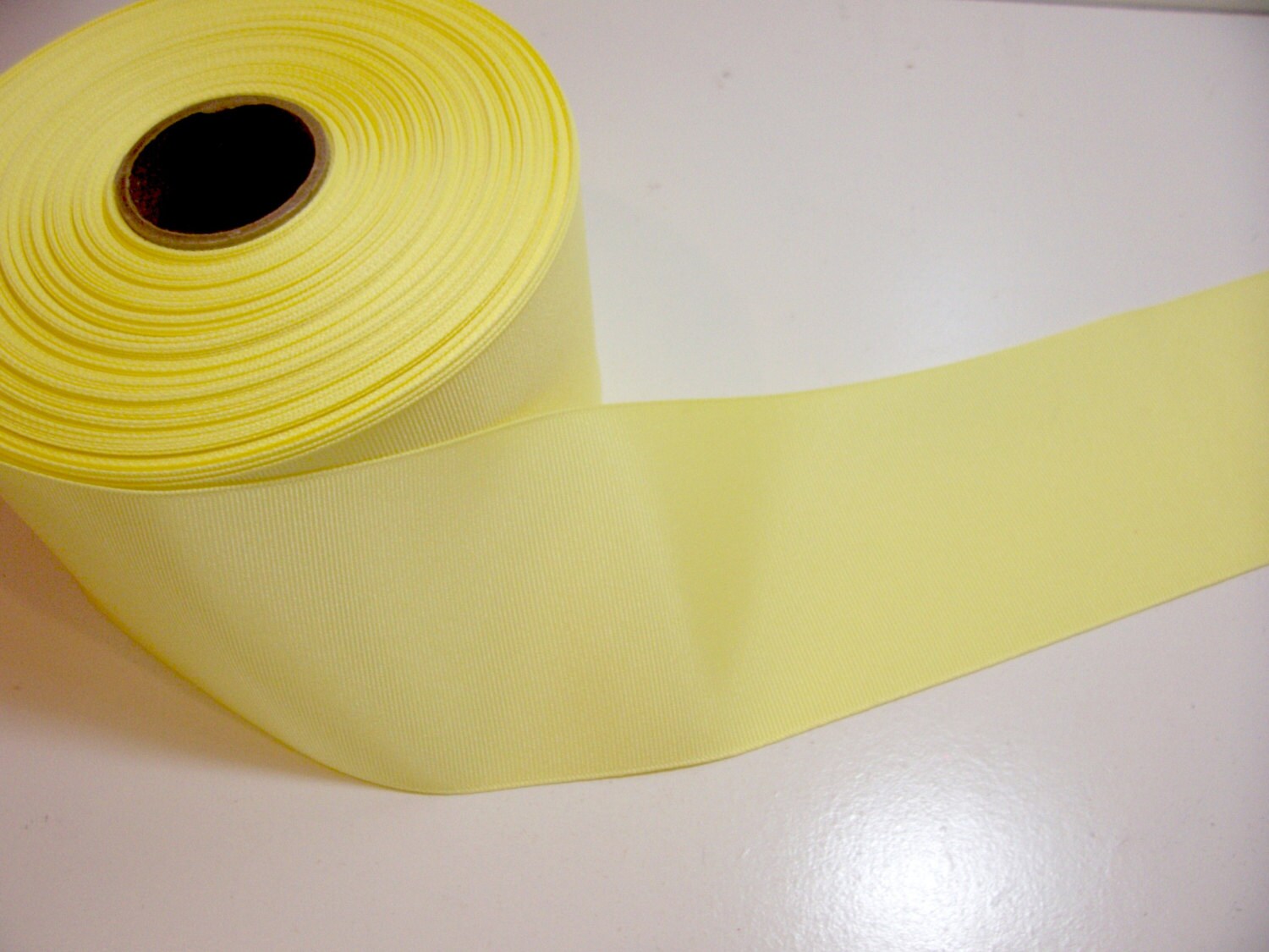 Wide Yellow Ribbon Light Yellow Grosgrain Ribbon 3 inches