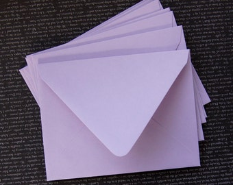 10 Pointed Flap A2 Envelopes in Plum (light purple) . 4 3/8" x 5 3/4