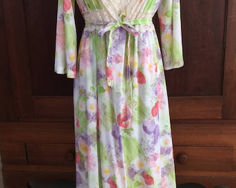 M / Barad / Peignoir Set /Robe and Nightgown / Medium