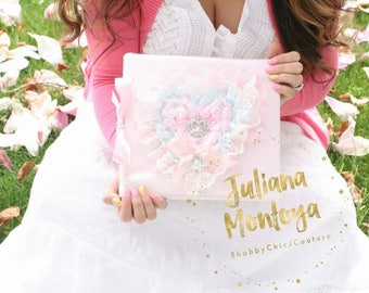 Princess Photo Album, Baby Girl Album, Personalized Album, Handmade Baby Photo Album, Baby Girl Album, Shabby Chic Princess Album, Blush