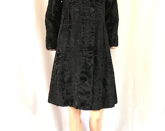 1960's Persian Lamb Empire Waist Coat sz. S/M