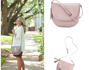 Blush Sienna Tassel Crossbody
