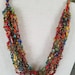 Trellis Yarn Necklace, Sparkly Carnival Colors, Multi-Strand Necklace, Adjustable Necklace, Lattice Yarn Necklace, Tiny Jewels, Ladder Yarn