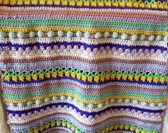Multi Color Baby Afghan - Ready to be Shipped