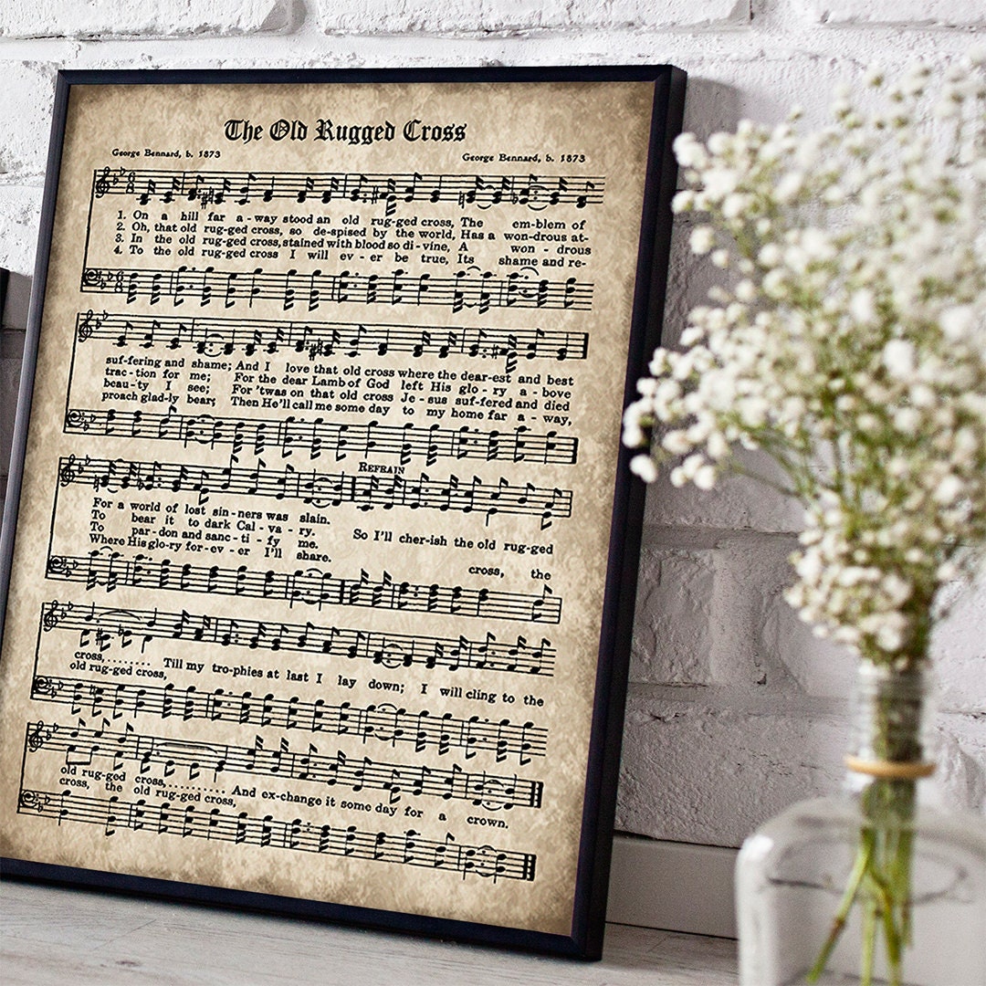 This is a graphic of Effortless Old Rugged Cross Printable Sheet Music It is a graphic of Effortless Old Rugged Cross Printable Sheet Music