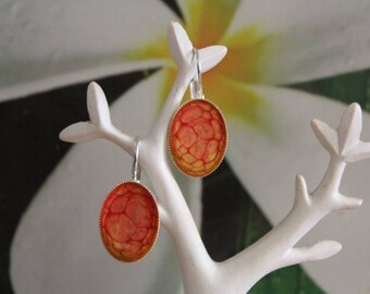 Blood orange earrings