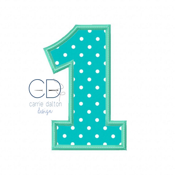 1 Applique Number One Applique Design SVG Design Included