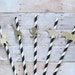 Safari Party Straws Safari Party Decorations Baby Shower/First 1st Birthday/Safari Zoo Jungle Lion Elephant Monkey Giraffe Rhino Black Gold