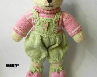 Mother gift from daughter Plush Animal Knit teddy bear decor Stuffed animal Kids Gift Pink Birthday gift girl Baby Shower Mothers day gift