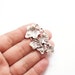 2pcs -Matte Silver Plated Ivy Leaf Charm-50x30mm-(424-026SP)