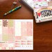 Pink/Gold Planner Stickers, Weekly Kit, Vertical Planner Stickers