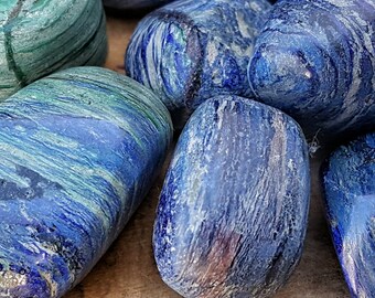 Azurite Crystal Tumbled Stone - Pocket Palm Stone 120