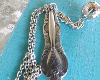 Vintage Silver Stemware Upcycled Necklace