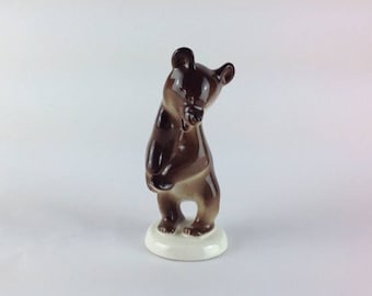 Lomonosov LFZ USSR Soviet Russian Porcelain Figurine Bear Collectable Ceramic Figure