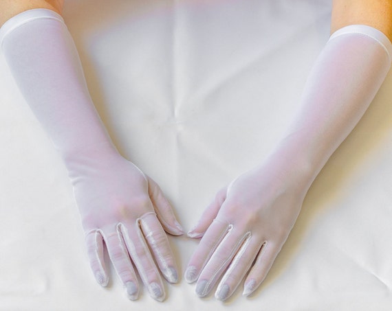 Long gloves, white wedding gloves, bridal gloves, elbow gloves, long gloves 10