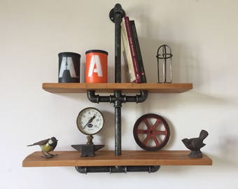 Vintage Industrial style shelf/shelving in hydraulic tubes