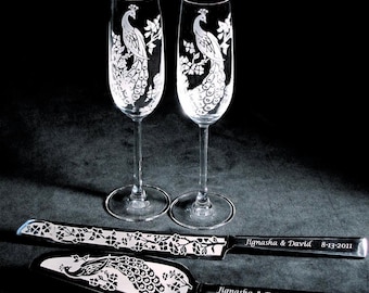 Winery Wedding Cake Server And Flute Winery Wedding Cake Server And Flute