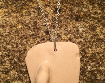 Necklace made from antique Greasy Creek Glass. Appalachian Art