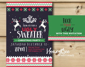 UGLY Sweater Christmas Invitation