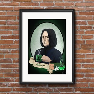 Poster Severus Rogue - Illustration numérique reproduite sur papier photo A4
