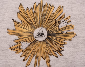 Eye of providence gold print sweatshirt