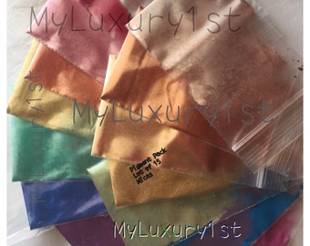 Mica Lot of 15 Soap Making, Mineral Make up, Eye, Lip, Lotion Shimmer Resin Slime Powder Samples 1g Each All Colors Number 1 selling CP MP