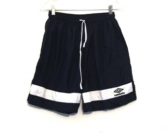 Vintage 90s Umbros shorts navy blue soccer