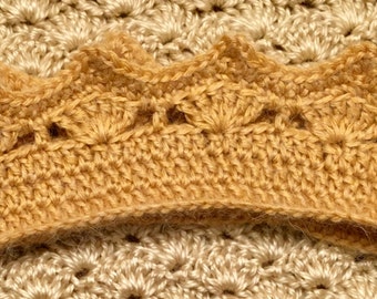 Hand-crocheted princess or prince crown