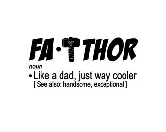 Father's Day! | FA-THOR Superhero (Includes 2 Version!) SVG File!