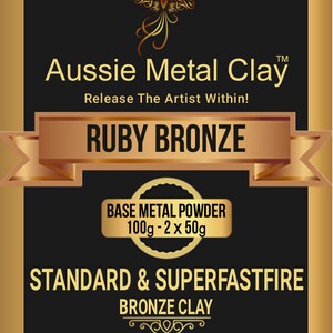 Aussie Metal Clay Ruby Bronze Standard 100 gram powder/Bronze Metal Clay