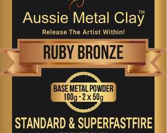 Aussie Metal Clay Ruby Bronze Standard 100 gram powder